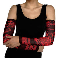 Personalized Montgomeryshire Sir Drefaldwyn Arm Sleeves Red Water Triskele Celtic-inspired - Wonder Print Shop