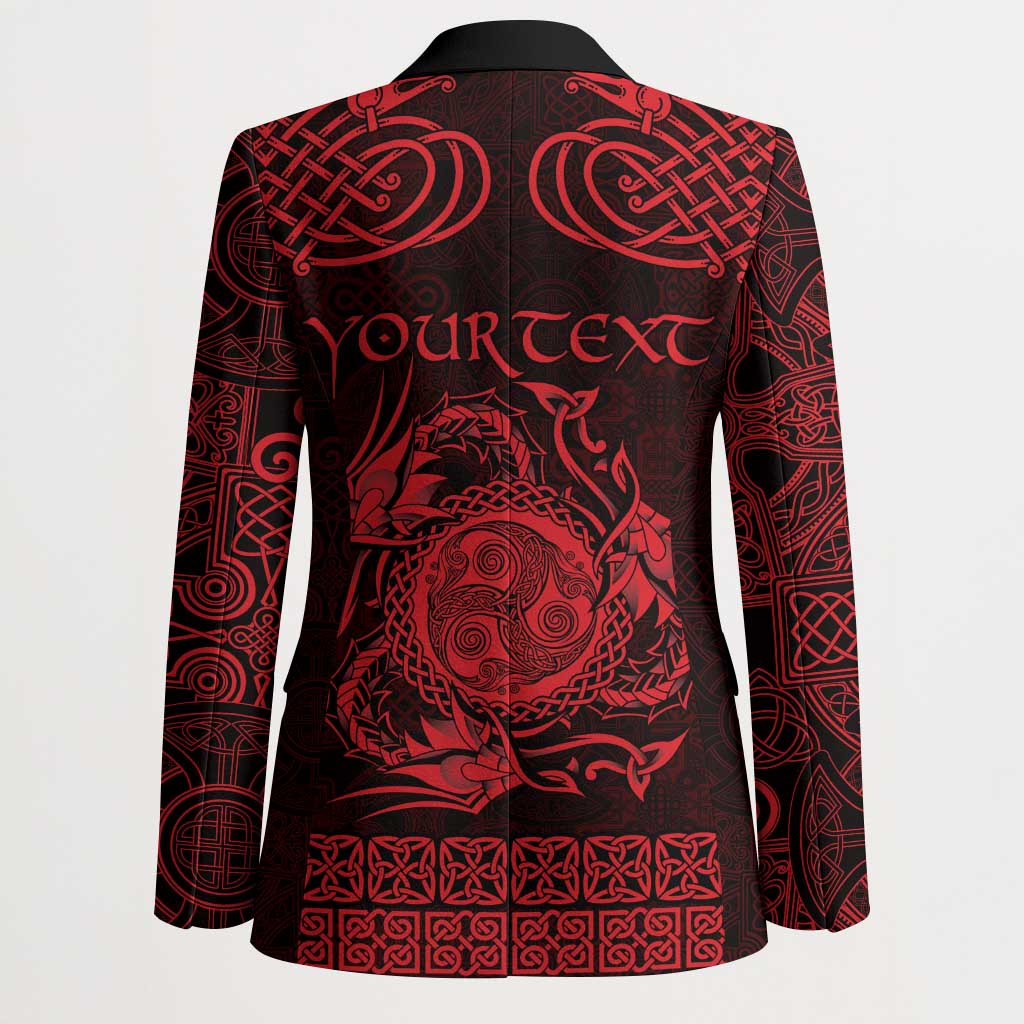 Personalized Montgomeryshire Sir Drefaldwyn Blazer Red Water Triskele Celtic-inspired - Wonder Print Shop