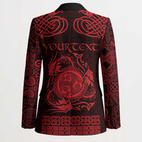 Personalized Montgomeryshire Sir Drefaldwyn Blazer Red Water Triskele Celtic-inspired - Wonder Print Shop