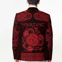 Personalized Montgomeryshire Sir Drefaldwyn Blazer Red Water Triskele Celtic-inspired - Wonder Print Shop