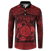 Personalized Montgomeryshire Sir Drefaldwyn Button Sweatshirt Red Water Triskele Celtic-inspired - Wonder Print Shop