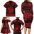 Personalized Montgomeryshire Sir Drefaldwyn Family Matching Long Sleeve Bodycon Dress and Hawaiian Shirt Red Water Triskele Celtic-inspired - Wonder Print Shop