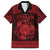 Personalized Montgomeryshire Sir Drefaldwyn Family Matching Long Sleeve Bodycon Dress and Hawaiian Shirt Red Water Triskele Celtic-inspired - Wonder Print Shop