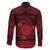 Personalized Montgomeryshire Sir Drefaldwyn Family Matching Long Sleeve Bodycon Dress and Hawaiian Shirt Red Water Triskele Celtic-inspired - Wonder Print Shop