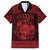 Personalized Montgomeryshire Sir Drefaldwyn Family Matching Short Sleeve Bodycon Dress and Hawaiian Shirt Red Water Triskele Celtic-inspired - Wonder Print Shop