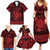 Personalized Montgomeryshire Sir Drefaldwyn Family Matching Summer Maxi Dress and Hawaiian Shirt Red Water Triskele Celtic-inspired - Wonder Print Shop