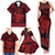 Personalized Montgomeryshire Sir Drefaldwyn Family Matching Tank Maxi Dress and Hawaiian Shirt Red Water Triskele Celtic-inspired - Wonder Print Shop