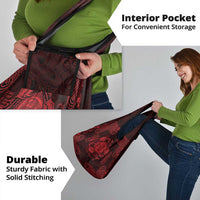 Personalized Montgomeryshire Sir Drefaldwyn Grocery Bag Red Water Triskele Celtic-inspired - Wonder Print Shop