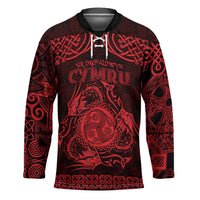 Personalized Montgomeryshire Sir Drefaldwyn Hockey Jersey Red Water Triskele Celtic-inspired - Wonder Print Shop