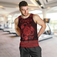 Personalized Montgomeryshire Sir Drefaldwyn Men Tank Top Red Water Triskele Celtic-inspired - Wonder Print Shop