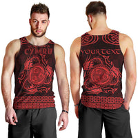 Personalized Montgomeryshire Sir Drefaldwyn Men Tank Top Red Water Triskele Celtic-inspired - Wonder Print Shop
