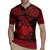 Personalized Montgomeryshire Sir Drefaldwyn Rugby Jersey Red Water Triskele Celtic-inspired - Wonder Print Shop