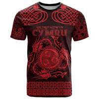 Personalized Montgomeryshire Sir Drefaldwyn T Shirt Red Water Triskele Celtic-inspired - Wonder Print Shop