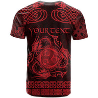 Personalized Montgomeryshire Sir Drefaldwyn T Shirt Red Water Triskele Celtic-inspired - Wonder Print Shop