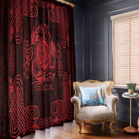 Personalized Montgomeryshire Sir Drefaldwyn Window Curtain Red Water Triskele Celtic-inspired - Wonder Print Shop