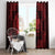 Personalized Montgomeryshire Sir Drefaldwyn Window Curtain Red Water Triskele Celtic-inspired - Wonder Print Shop