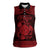 Personalized Montgomeryshire Sir Drefaldwyn Women Sleeveless Polo Shirt Red Water Triskele Celtic-inspired - Wonder Print Shop