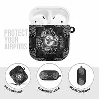 Personalized Pembrokeshire Sir Benfro AirPods Case Black Puffin Celtic-inspired - Wonder Print Shop