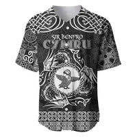 Personalized Pembrokeshire Sir Benfro Baseball Jersey Black Puffin Celtic-inspired - Wonder Print Shop