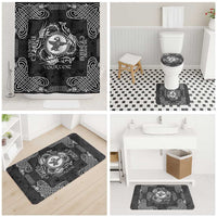 Personalized Pembrokeshire Sir Benfro Bathroom Set Black Puffin Celtic-inspired - Wonder Print Shop