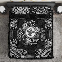 Personalized Pembrokeshire Sir Benfro Bedding Set Black Puffin Celtic-inspired - Wonder Print Shop