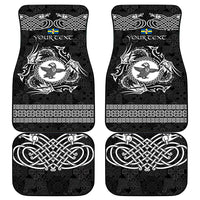 Personalized Pembrokeshire Sir Benfro Car Mats Black Puffin Celtic-inspired - Wonder Print Shop