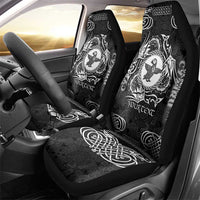 Personalized Pembrokeshire Sir Benfro Car Seat Cover Black Puffin Celtic-inspired - Wonder Print Shop