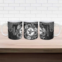 Personalized Pembrokeshire Sir Benfro Ceramic Mug Black Puffin Celtic-inspired - Wonder Print Shop