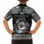 Personalized Pembrokeshire Sir Benfro Family Matching Long Sleeve Bodycon Dress and Hawaiian Shirt Black Puffin Celtic-inspired - Wonder Print Shop