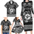 Personalized Pembrokeshire Sir Benfro Family Matching Long Sleeve Bodycon Dress and Hawaiian Shirt Black Puffin Celtic-inspired - Wonder Print Shop
