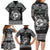 Personalized Pembrokeshire Sir Benfro Family Matching Long Sleeve Bodycon Dress and Hawaiian Shirt Black Puffin Celtic-inspired - Wonder Print Shop
