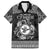 Personalized Pembrokeshire Sir Benfro Family Matching Off The Shoulder Long Sleeve Dress and Hawaiian Shirt Black Puffin Celtic-inspired - Wonder Print Shop