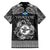 Personalized Pembrokeshire Sir Benfro Family Matching Off The Shoulder Long Sleeve Dress and Hawaiian Shirt Black Puffin Celtic-inspired - Wonder Print Shop