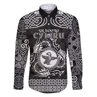 Personalized Pembrokeshire Sir Benfro Family Matching Puletasi and Hawaiian Shirt Black Puffin Celtic-inspired - Wonder Print Shop