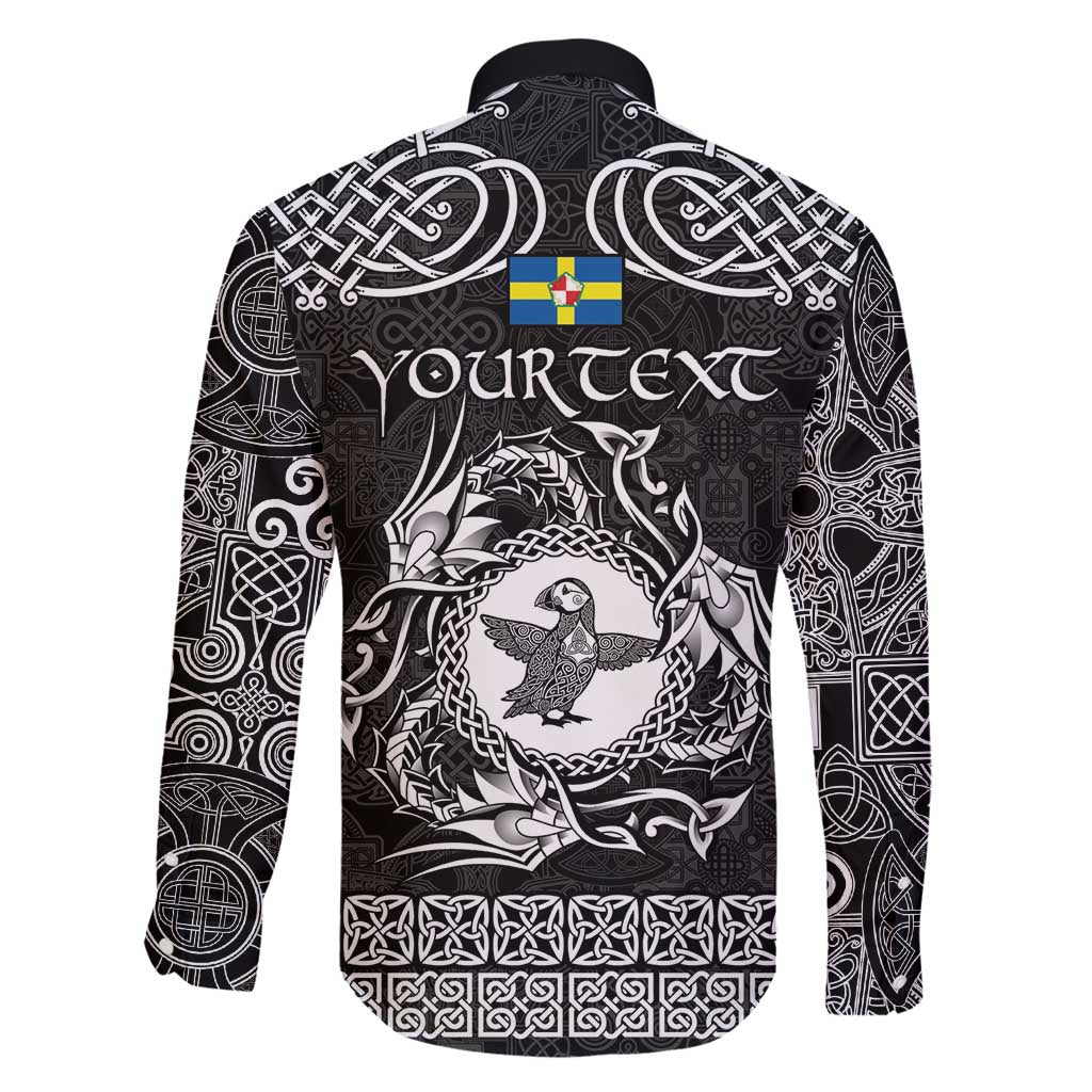 Personalized Pembrokeshire Sir Benfro Family Matching Puletasi and Hawaiian Shirt Black Puffin Celtic-inspired - Wonder Print Shop