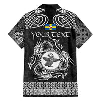 Personalized Pembrokeshire Sir Benfro Family Matching Short Sleeve Bodycon Dress and Hawaiian Shirt Black Puffin Celtic-inspired - Wonder Print Shop