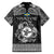Personalized Pembrokeshire Sir Benfro Family Matching Short Sleeve Bodycon Dress and Hawaiian Shirt Black Puffin Celtic-inspired - Wonder Print Shop