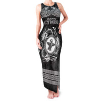 Personalized Pembrokeshire Sir Benfro Family Matching Tank Maxi Dress and Hawaiian Shirt Black Puffin Celtic-inspired - Wonder Print Shop