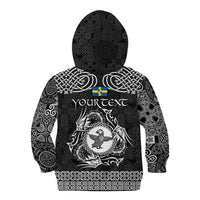 Personalized Pembrokeshire Sir Benfro Kid Hoodie Black Puffin Celtic-inspired - Wonder Print Shop