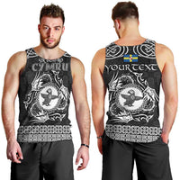 Personalized Pembrokeshire Sir Benfro Men Tank Top Black Puffin Celtic-inspired - Wonder Print Shop