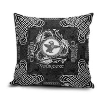 Personalized Pembrokeshire Sir Benfro Pillow Cover Black Puffin Celtic-inspired - Wonder Print Shop