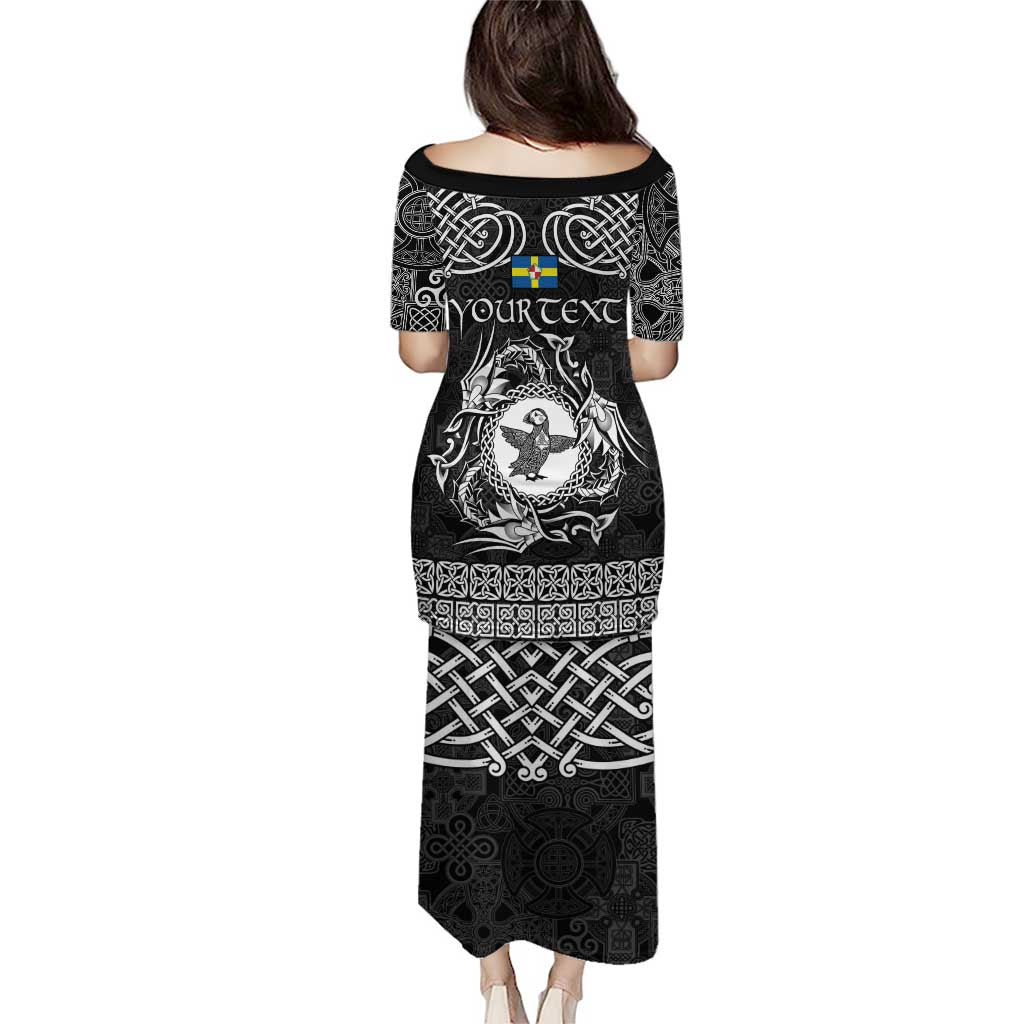 Personalized Pembrokeshire Sir Benfro Puletasi Black Puffin Celtic-inspired - Wonder Print Shop