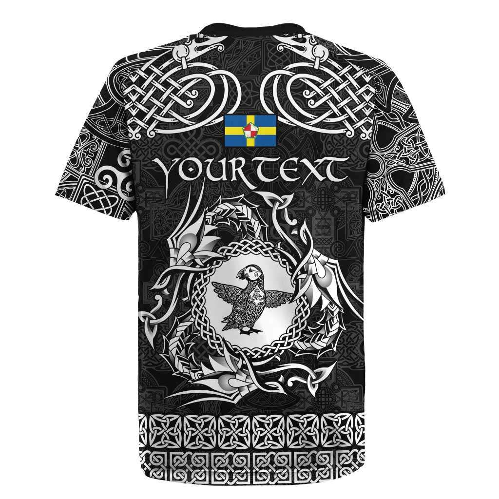 Personalized Pembrokeshire Sir Benfro Rugby Jersey Black Puffin Celtic-inspired - Wonder Print Shop