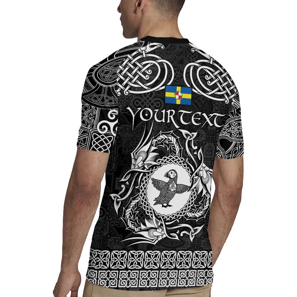 Personalized Pembrokeshire Sir Benfro Rugby Jersey Black Puffin Celtic-inspired - Wonder Print Shop