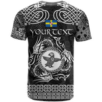 Personalized Pembrokeshire Sir Benfro T Shirt Black Puffin Celtic-inspired - Wonder Print Shop