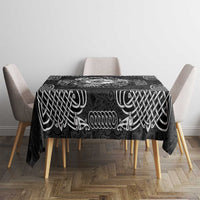Personalized Pembrokeshire Sir Benfro Tablecloth Black Puffin Celtic-inspired - Wonder Print Shop