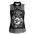 Personalized Pembrokeshire Sir Benfro Women Sleeveless Polo Shirt Black Puffin Celtic-inspired - Wonder Print Shop