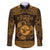 Personalized Pembrokeshire Sir Benfro Family Matching Long Sleeve Bodycon Dress and Hawaiian Shirt Gold Puffin Celtic-inspired - Wonder Print Shop