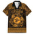 Personalized Pembrokeshire Sir Benfro Family Matching Summer Maxi Dress and Hawaiian Shirt Gold Puffin Celtic-inspired - Wonder Print Shop