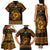 Personalized Pembrokeshire Sir Benfro Family Matching Tank Maxi Dress and Hawaiian Shirt Gold Puffin Celtic-inspired - Wonder Print Shop